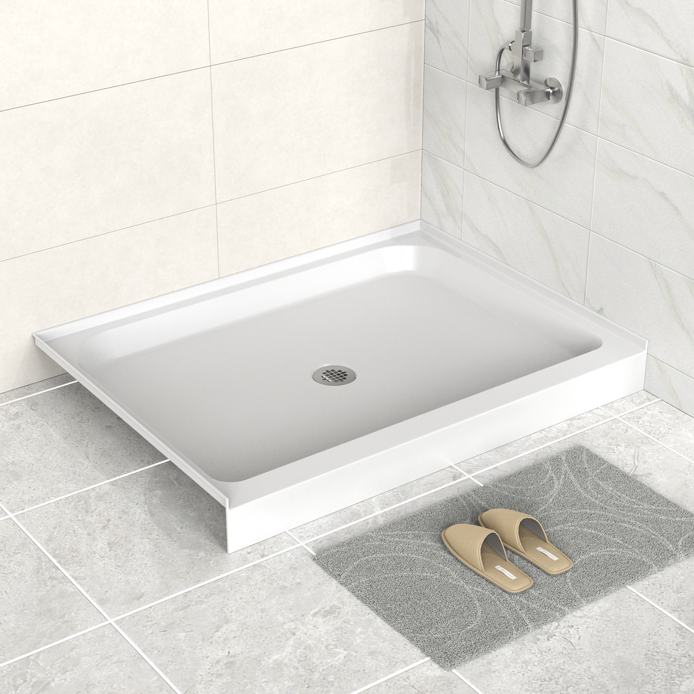 48'' x 36''  Acrylic Shower Base With Center Drain, Glossy Finish