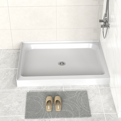 48'' x 36''  Acrylic Shower Base With Center Drain, Glossy Finish
