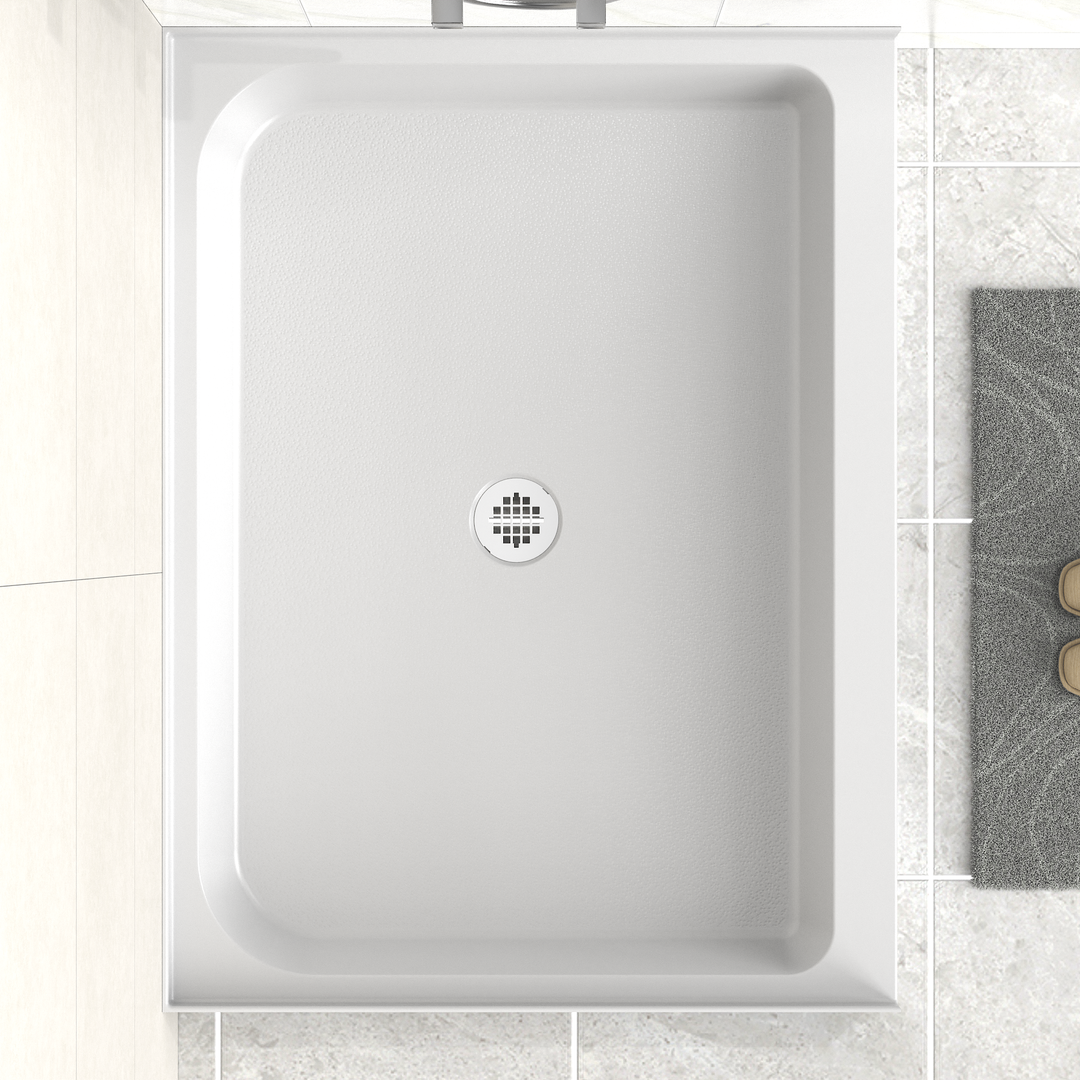 48'' x 36''  Acrylic Shower Base With Center Drain, Glossy Finish