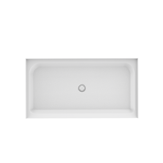 60'' x 32'' Acrylic Shower Base With Center Drain, Glossy Finish