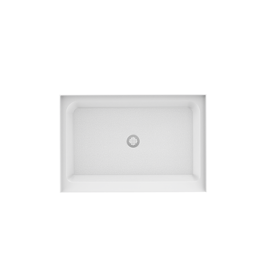 48'' x 32'' Acrylic Shower Base With Center Drain, Glossy Finish