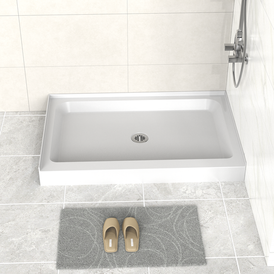 48'' x 32'' Acrylic Shower Base With Center Drain, Glossy Finish