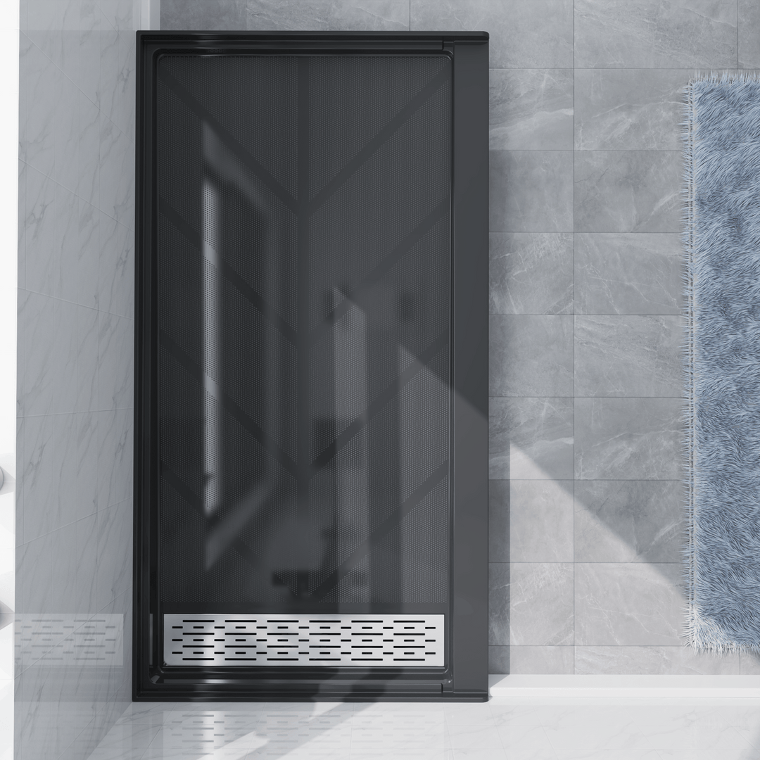 60'' x 32'' Aclove Shower Base with Stainless Steel Linear Drain Cover, Glossy and non-Slip surface